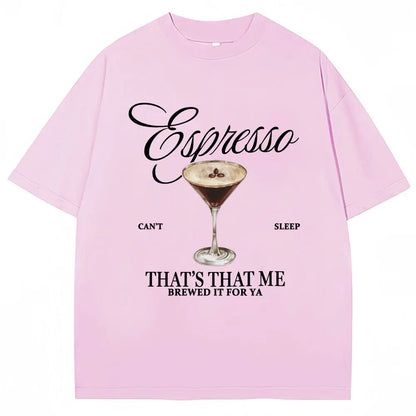 Sabrina Carpenter Espresso Martini Graphic Tee – Unisex Casual Loose Fit Soft Cotton Aesthetic Streetwear T-Shirt