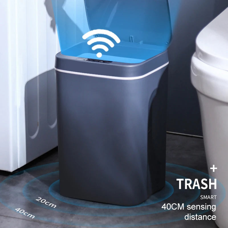 16L Smart Motion Sensor Trash Can – Touchless Automatic Garbage Bin with Lid for Kitchen &amp; Bathroom, Waterproof Electric Wastebasket