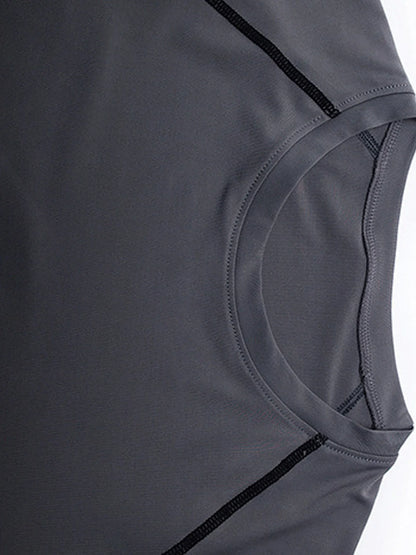 Men’s Summer Compression Workout T-Shirt – Tight-Fit Quick-Dry Athletic Tee for Gym, Running, and Fitness Training