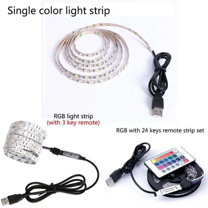 5V USB-Powered SMD2835 LED Strip Light – Flexible Warm White Tape Lighting (60 LEDs/m) for TV Backlight, Bedroom &amp; Home Decor (0.5m to 5m)