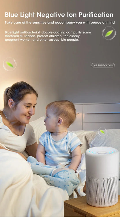 Compact Desktop Air Purifier – Portable HEPA Filter Air Cleaner for Home, Removes Odors and Freshens Air &nbsp;