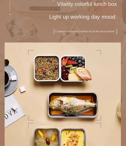 Portable Electric Lunch Box with Self-Heating, 220V Rice Cooker and Multi-Function Food Steamer