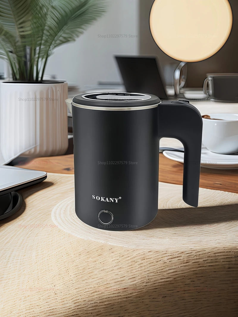 Portable 500ML Stainless Steel Electric Kettle – Travel Water Boiler Pot for Tea, Coffee, Hotel, Home &amp; Kitchen Use