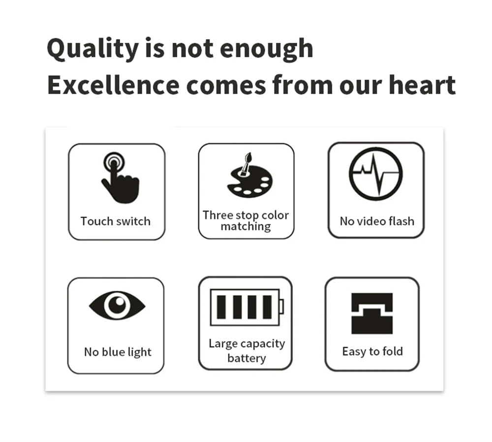 Foldable LED Table Lamp with Touch Dimming, USB Charging, Clock, Temperature Display &amp; Night Light – Ideal for Study &amp; Reading