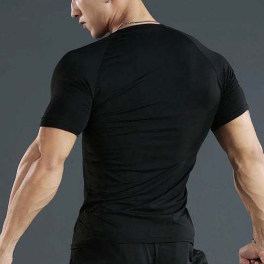 Men's Compression Fitness T-Shirt – Quick-Dry, Tight Fit Sports Top for Running & Gym