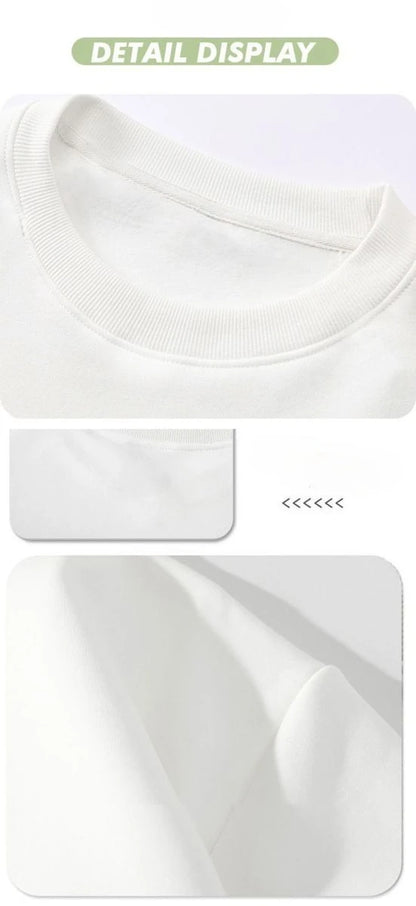 Women’s Pure Cotton White Hoodie – Solid Color, Loose Yet Slim Fit, Perfect for Autumn/Winter 2025, Stylish and Versatile Top