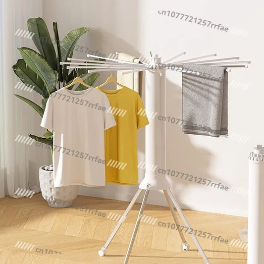 Foldable Octopus Drying Rack – No-Drill Retractable Removable Hanger for Balcony & Indoor Use