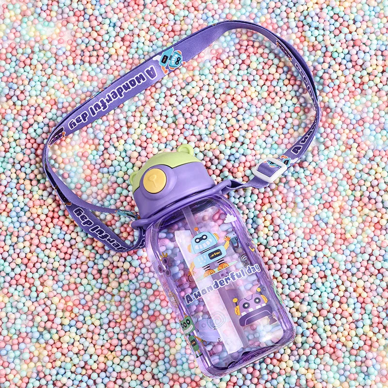 Children’s Sippy Cup with Straw and Handle – Portable Water Bottle for Kids
