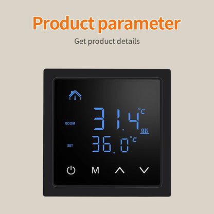 Smart LCD Touchscreen Thermostat 16A Temperature Controller for Electric Floor Heating Systems