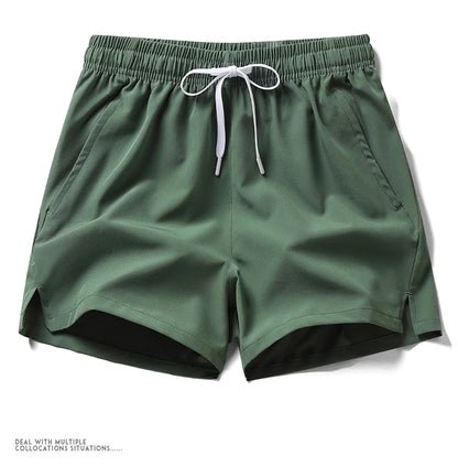 2024 Summer Trending 3-in-1 Sports Shorts – Unisex Running Pants with Zippered Pockets, Ideal for Couples