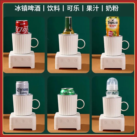 Portable Mini Electric Refrigerator – Instant Quick Cooling Drink Cooler for Home & Office