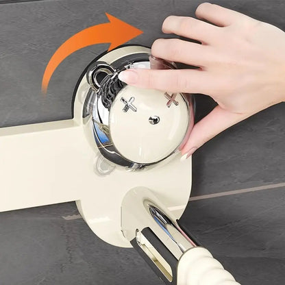Rotating Suction Cup Folding Drying Rack with 27 Windproof Clips – Wall-Mounted Clothes Hanger for Socks, Towels, Balcony Use