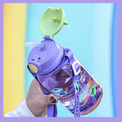 Children’s Sippy Cup with Straw and Handle – Portable Water Bottle for Kids