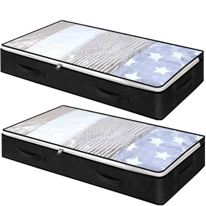 Under-Bed Storage Bag for Foldable Quilts, Clothes Organizer, Dustproof Large Capacity Wardrobe Storage Box