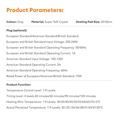 Electric Soft Heating Pad Blanket for Abdomen, Knee, Back, and Shoulder – Washable Winter Warmer for Home Use &nbsp;