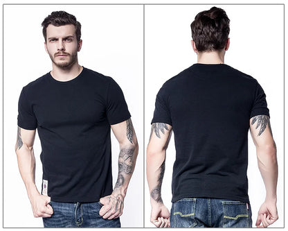 Men’s Classic Solid Cotton T-Shirt – Casual Basic O-Neck Tee – High-Quality Everyday Top &nbsp;