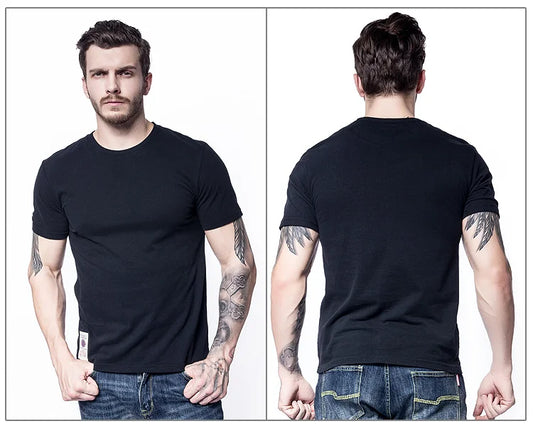 Men’s Classic Solid Cotton T-Shirt – Casual Basic O-Neck Tee – High-Quality Everyday Top &nbsp;