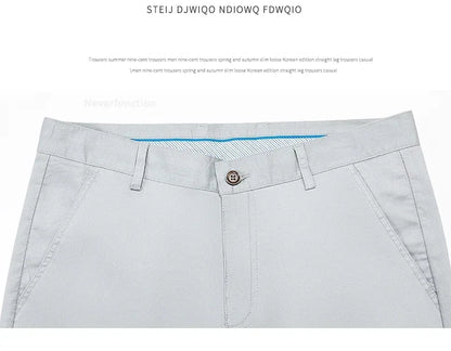 Men's Summer Bamboo Fiber Slim Fit Business Trousers – Breathable, Stylish Formal Long Pants for Casual or Office Wear