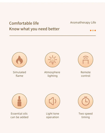 350ML Flame-Effect Jellyfish Aroma Diffuser – Dynamic Essential Oil Air Humidifier with Gradient LED Night Light for Desktop Use
