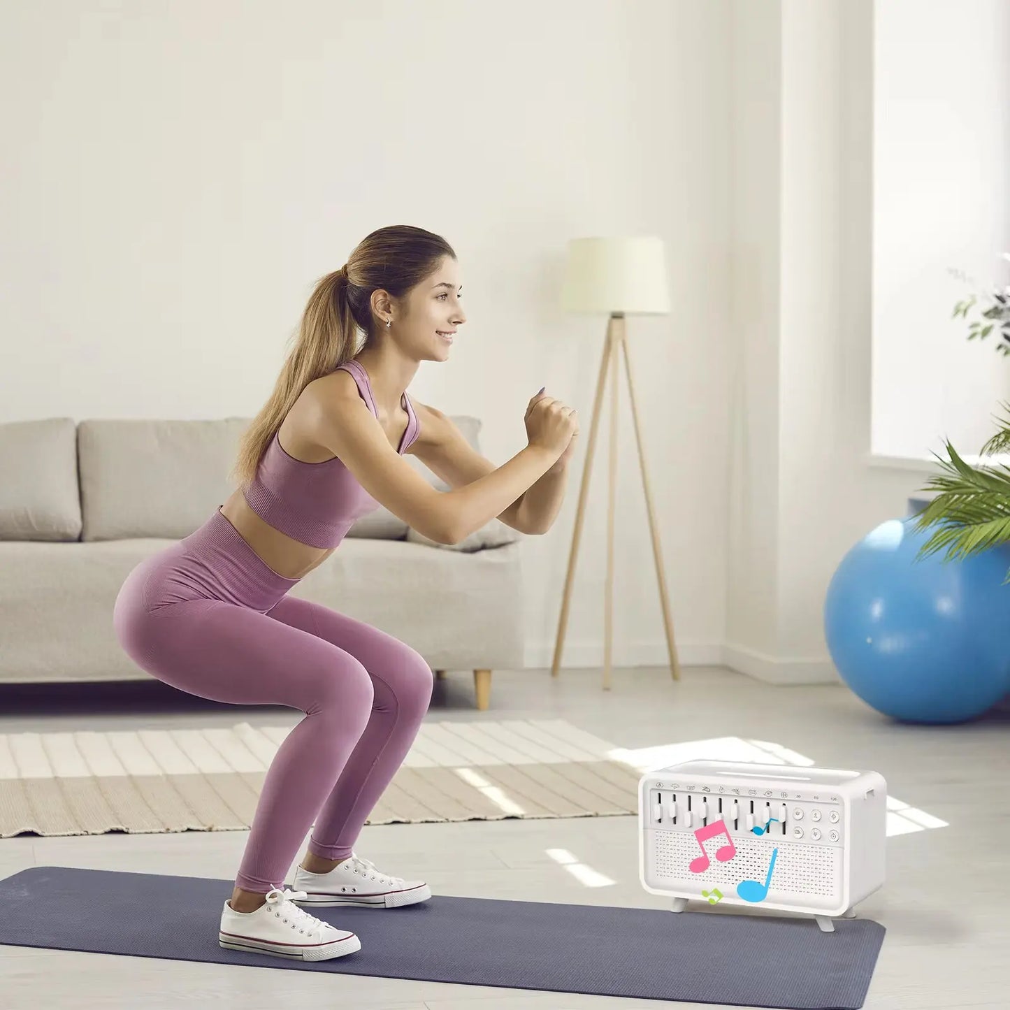 White Noise Sound Machine &amp; Essential Oil Diffuser with Bluetooth Speaker and Night Light – Ideal for Sleep, Relaxation, and Meditation