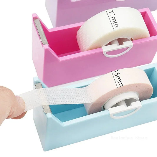 Plastic Roller Tape Dispenser with Cutter – Adhesive Tape Holder for Office, School, and Packing Supplies