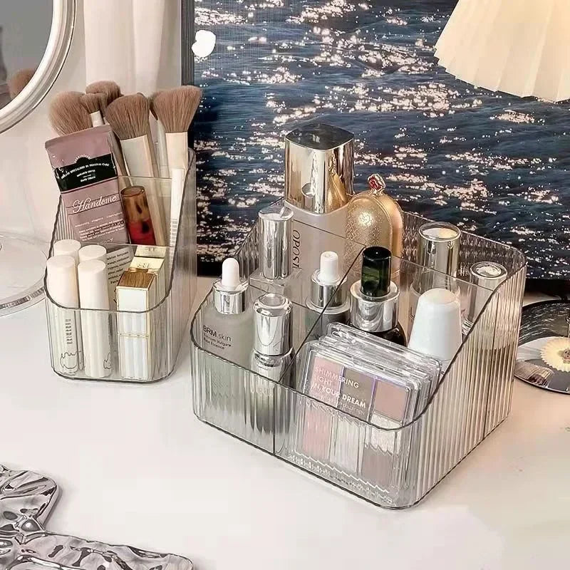 Desktop Cosmetic Organizer – Storage Box for Lipstick, Nail Polish, Jewelry, Brushes & Skincare Essentials