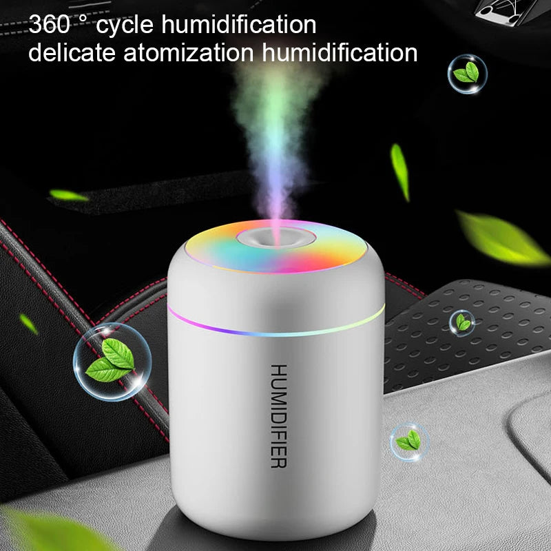 180ML Portable USB Air Humidifier &amp; Aroma Diffuser – Essential Oil Mist Maker with LED Lights for Home, Car &amp; Office Use
