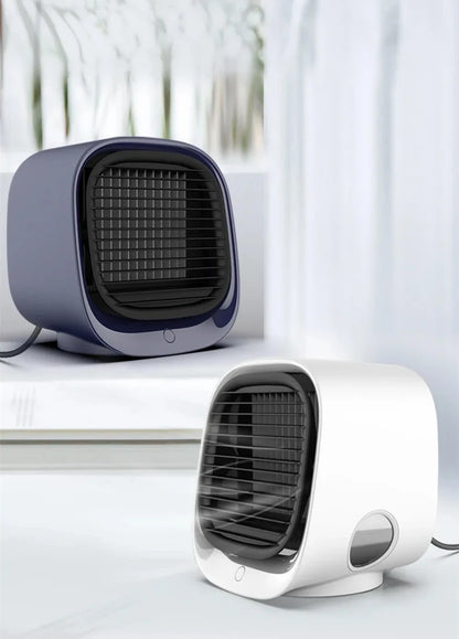 Portable Mini Air Conditioner – Personal Evaporative Cooler with 3-Speed Fan, Compact Desk Cooling Fan for Office, Home, or Car Use