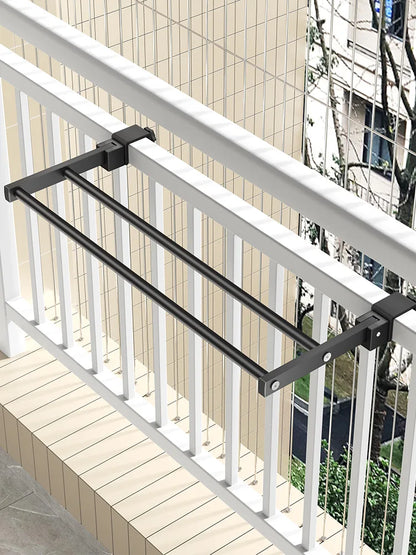 Adjustable Snap-On Drying Rack for Balcony or Window Railings — Space-Saving Clothes Hanger for Indoor/Outdoor Use