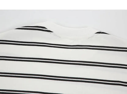 Men’s Striped Cotton T-Shirt – Casual Summer Fashion Tee, Oversized Fit, Available Up to 5XL, Funny and Stylish Design &nbsp;