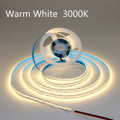 5M Flexible 2835 LED Strip Light, 240 LEDs/m, DC12V/24V – High Brightness, Cuttable Tape Light in Red, Green, Blue