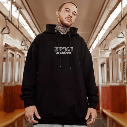 Men’s Autumn Kawaii Bear Graphic Pullover Hoodie – Hip Hop Streetwear with Pocket, Y2K Vintage Style