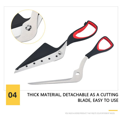 Professional Detachable Pizza Scissors with Sharp Stainless Steel Blade – Labor-Saving Cutter and Spatula Slicer Tool