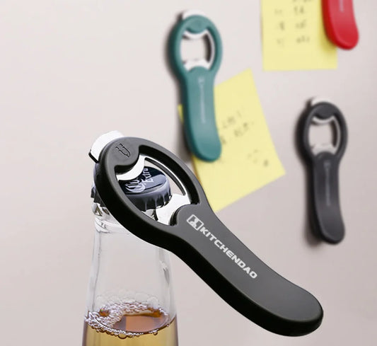2-in-1 Magnetic Beer and Can Opener – Portable Bottle Cap & Can Opening Tool for Kitchen and Bar Use