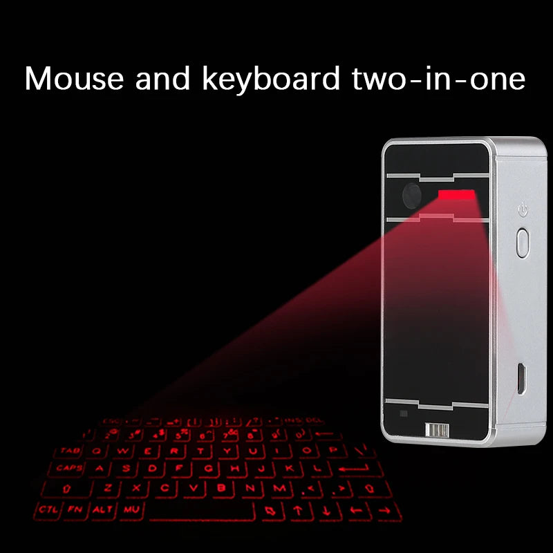 Portable Bluetooth Virtual Laser Keyboard with Mouse Function – Wireless Projection Keyboard for Phones, Tablets, Laptops & PCs