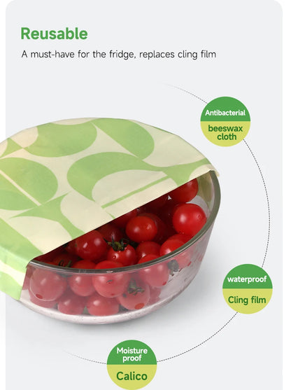 WEEDI Eco-Friendly Beeswax Food Wraps – Reusable, Plastic-Free Food Storage Alternative for Sustainable Living