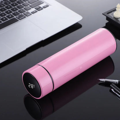 500ML Smart Insulated Thermos Water Bottle – Stainless Steel Vacuum Flask with Touch Temperature Display Digital Mug