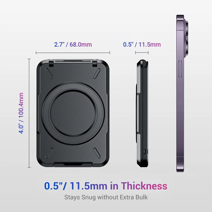 Magnetic MagSafe Wallet & RFID Card Holder Compatible with iPhone 11–15 Series (Pro/Pro Max) – Slim Leather Wallet with Secure Grip
