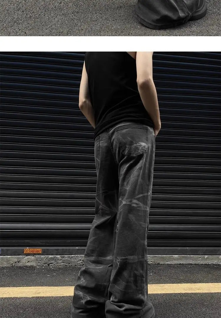 Unisex Retro Straight-Leg Jeans – High Street Loose Fit for Men & Women | Hip-Hop Autumn Streetwear