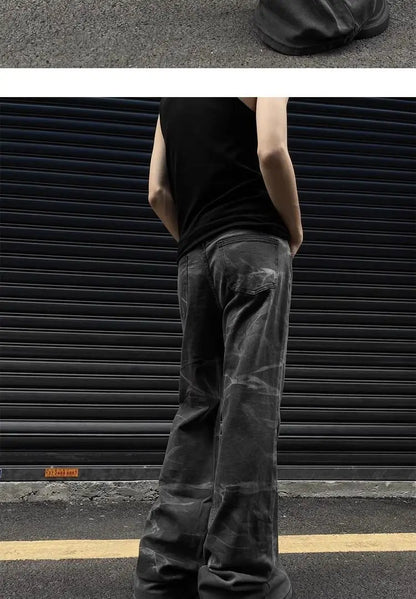 Unisex Retro Straight-Leg Jeans – High Street Loose Fit for Men & Women | Hip-Hop Autumn Streetwear