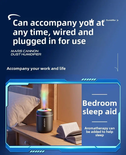 Mini USB Electric Air Humidifier 180ML with Aroma Diffuser, Essential Oil Purifier, and Aromatherapy Mist for Home and Bedroom