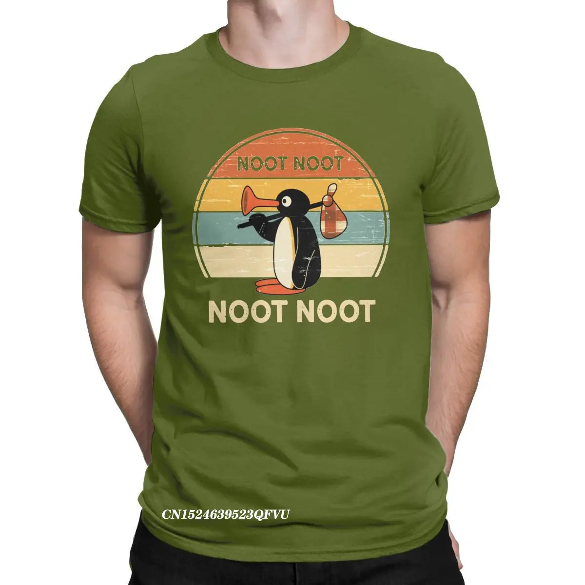 Funny Pingu "Noot Noot" Meme T-Shirt – Unisex Harajuku Graphic Tee, Premium Cotton Crewneck for Men & Women