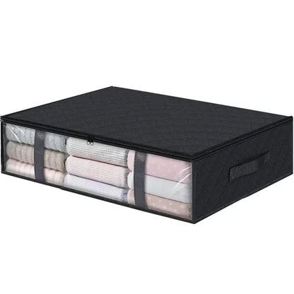 Under-Bed Storage Bag for Foldable Quilts, Clothes Organizer, Dustproof Large Capacity Wardrobe Storage Box