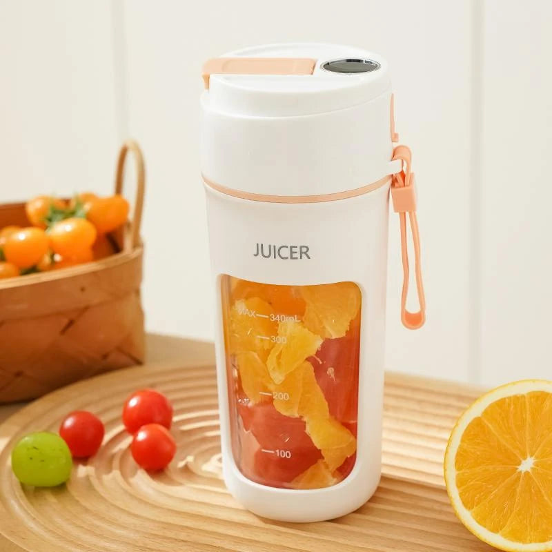 Mini Portable Electric Juicer Blender – Multifunctional Fruit Extractor with 6 Blades and 1200mAh Battery for Smoothies and Mixing