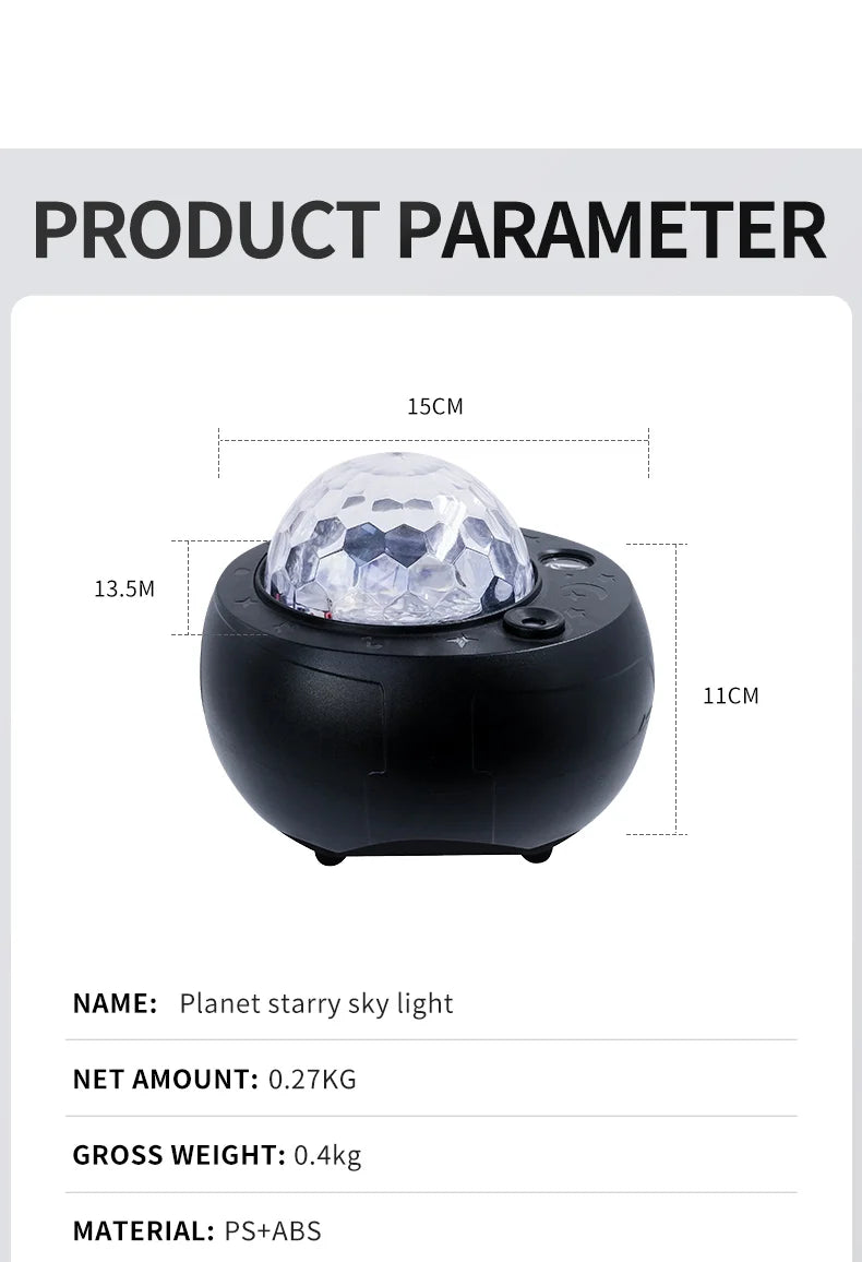 Star, Galaxy, Planet, projector, night light, 15-color Nebula, starry sky light, remote control music, atmosphere light