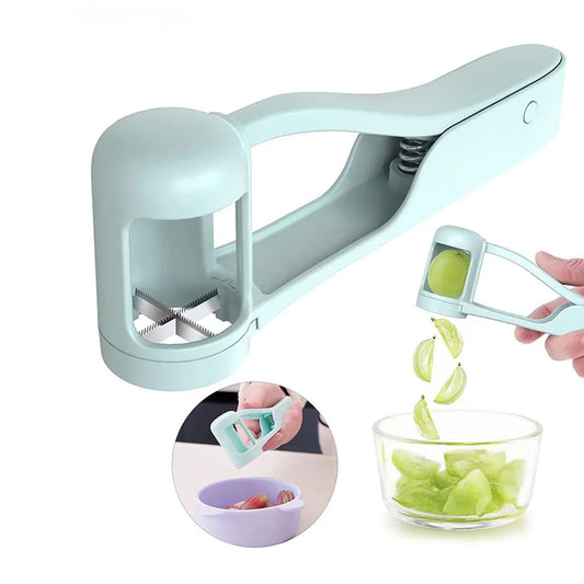 Toddler-Friendly Tomato and Grape Slicer Cutter – Cherry Fruit Salad Tool, Baby Kitchen Gadget for Easy Cutting