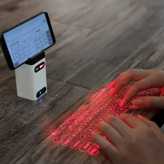 Portable Bluetooth Virtual Laser Keyboard with Mouse Function – Wireless Projection Keyboard for Phones, Tablets, Laptops & PCs