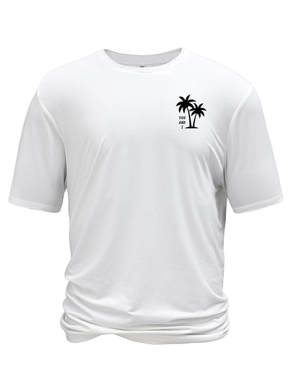 Men’s Summer Casual Crew Neck T-shirt with Unique Geometric Graphic Print — Short Sleeve Outdoor Top