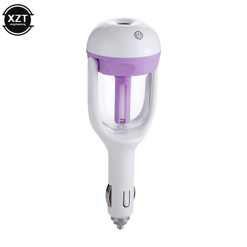 Compact Car Air Humidifier with Steam Purifier and Essential Oil Aroma Diffuser for Vehicle Freshening &nbsp;