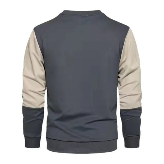 Men’s Slim Fit Korean-Style Sweatshirt – O-Neck Long Sleeve Pullover for Spring & Fall